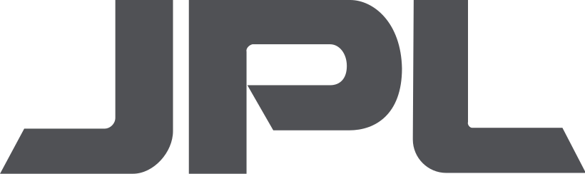 JPL word-mark logo in dark grey stylized uppercase letters